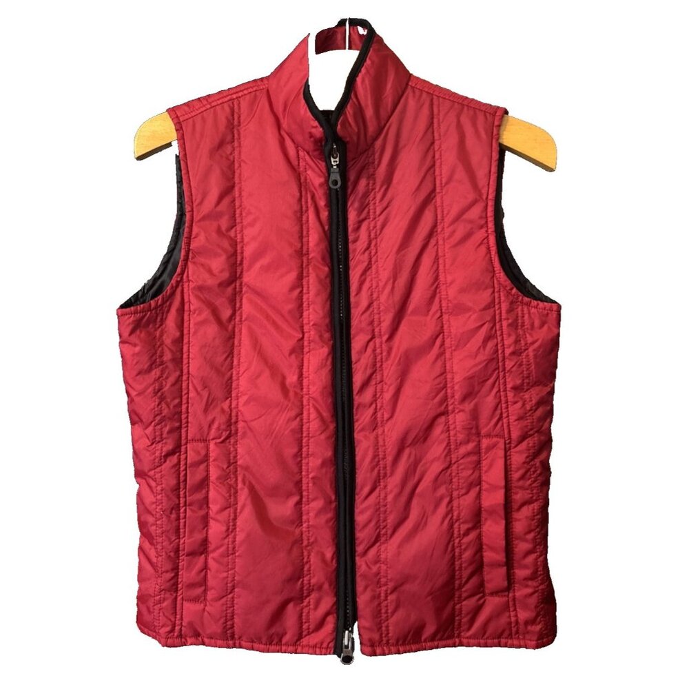 Women's Vest Chroma Sport Red Quilted Front Double Zip Size S/M? Pockets